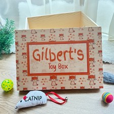 Personalised Wooden Cat Toy