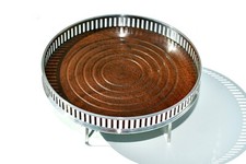 Large Sterling Sterling Silver Ships Decanter & Magnum/Champagne Bottle Coaster