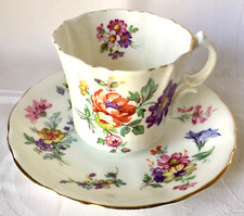 LOVELY MULTIFLORAL HAMMERSLEY CUP & SAUCER SET 