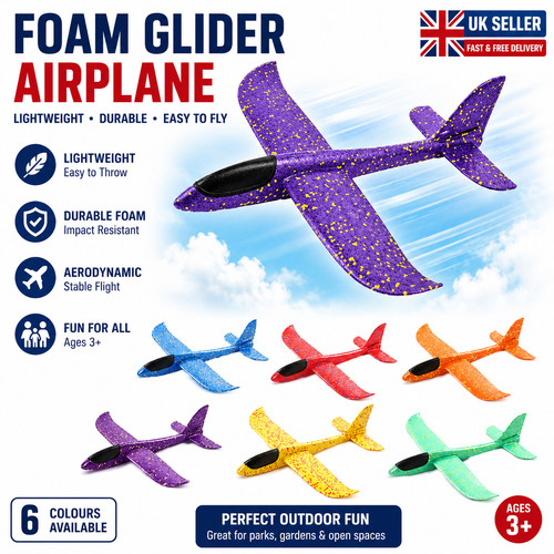 Large foam glider airplane - large,