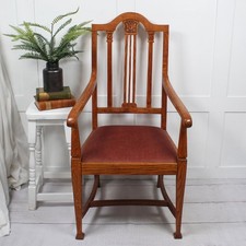 Edwardian Oak Carver Chair