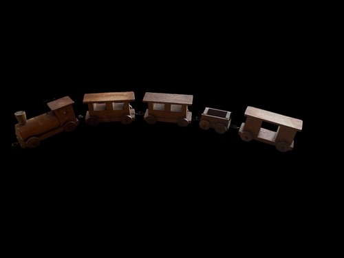 Vintage wooden train and - vintage,