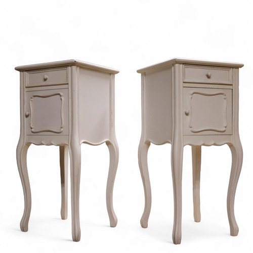 Pair vintage white painted - vintage,