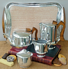 Picquot ware Tea set & Tray 5