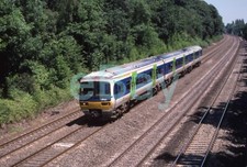 35mm Railway Slide of Class 166 DMU 166221 @ Woodley - Copyright to Buyer