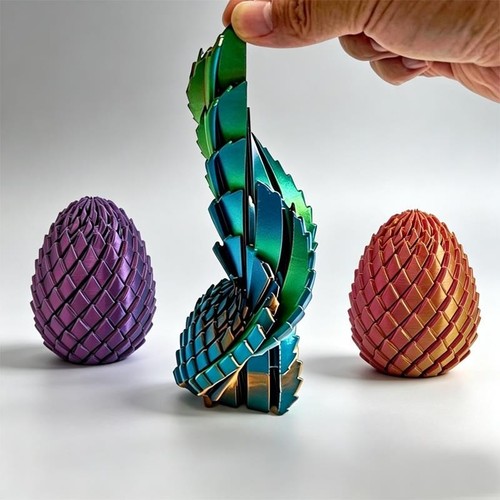 Printed dragon egg fidget - printed,