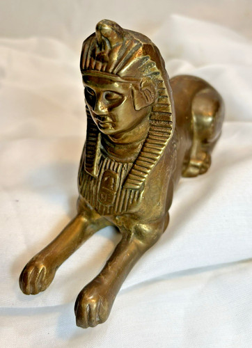 Vtg brass egyptian sphinx - brass,