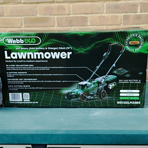 Webb 20v cordless rotary lawn - 20v,