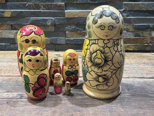 Vintage wooden babushka - vintage,