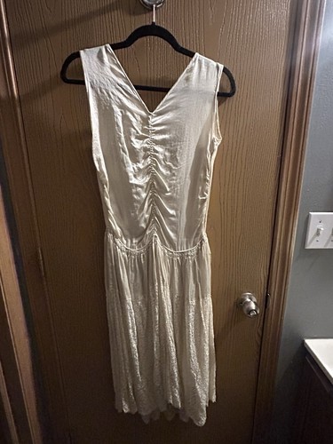 1910s 1920s antique cream silk - 1910s-1920s,