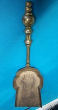Antique Brass Fireside Coal/ Ash Scalloped Shovel 732gram 44x13.5x10.5cm G