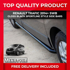 FITS RENAULT TRAFIC 14> BLACK SPORTLINE SIDE BARS SWB STEEL POWDER COATED BAR
