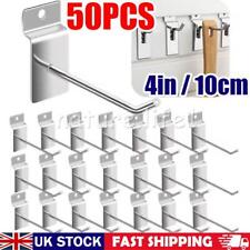 50pcs Slatwall Hooks Slat Wall Hook Pin Arm Retail Shop Display Hangers 10cm