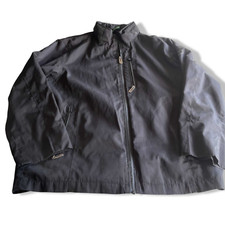 Vintage men black Sergio Tacchini full zip wind breaker jacket in M|L31 W21|5678