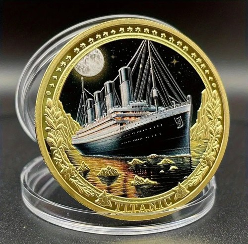 Titanic coin coloured - titanic,
