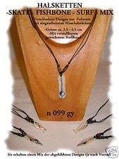 3 SURFBOARD FISH FISHBONE SKATEBOARD NECKLACES YIN YANG SURF SKATER  /n099gy