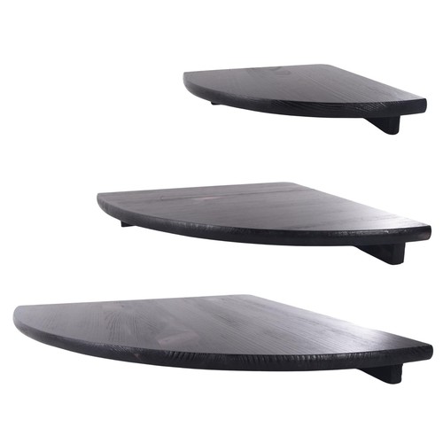 Black wooden corner - black,