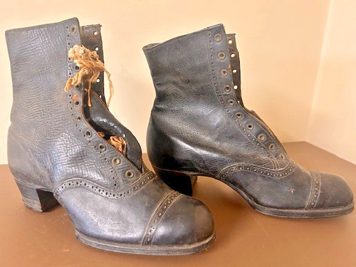 Antique ladies boots leather - ladies, boots,