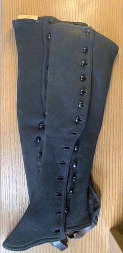 Antique long black wool - antique,