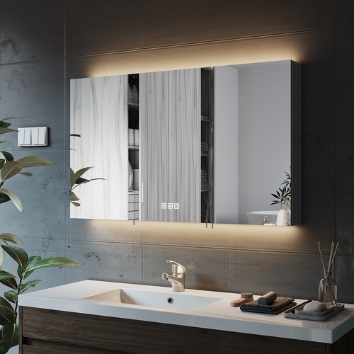 Bathroom mirror cabinet with - mirror,