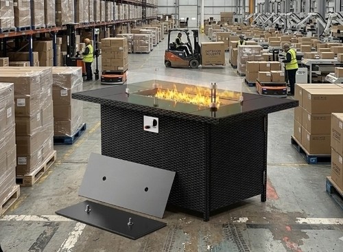 Outdoor propane gas fire - gas,