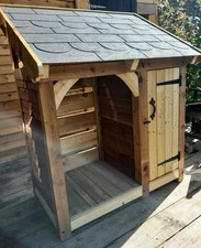 Sturdy Log Store With Storage