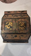 vintage Japanese/Chinese lacquered table cabinet,  jewelry box ,keepsake case.
