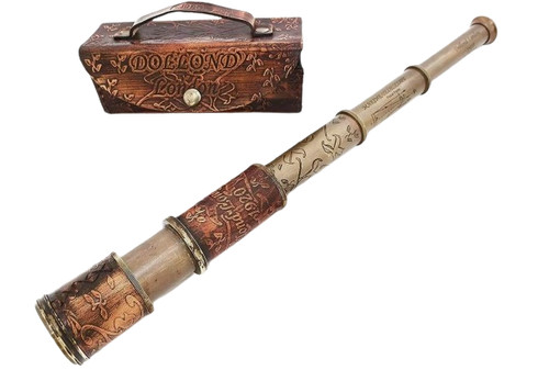 Brass nautical telescope with - brass,
