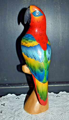 Vintage carved painted - carved, balsa