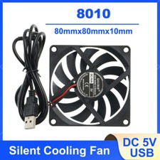 80mm DC 5V USB Cooler Black Silent Cooling Fan For Desktop PC Computer Case