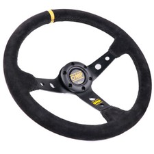 350mm 14' OMP Genuine Suede Leather Deep Dish Sport Steering Wheel #Y