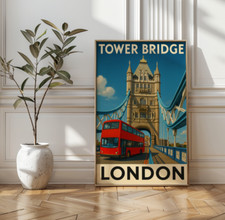 Iconic London Travel Poster -