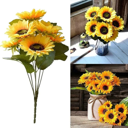 Heads sunflowers artificial - 7,