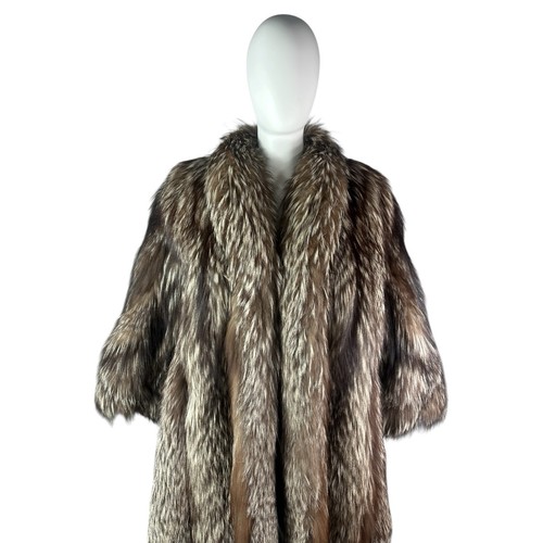 Silver fox swing coat - fox,