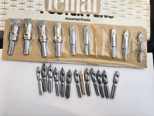 Vintage set nibs points ink - nibs,