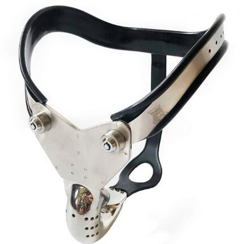 Stainless steel male chastity - steel,