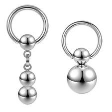 12g/14g Surgical Steel Chunk CBR Ring PA or Guiche Body Piercing Bondage Jewelry