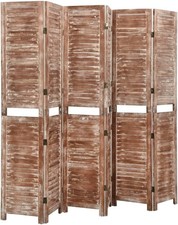 6 Panel Wooden Room Divider