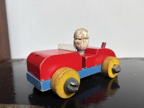 Vintage wooden car toy - car,