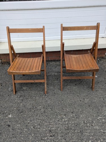 Vintage folding chairs - folding, wooden