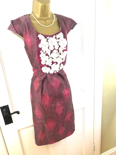 Fee pink floral beaded lined - fee,