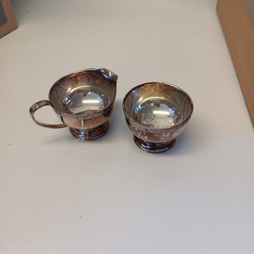 Silver plate milk jug - plate, &