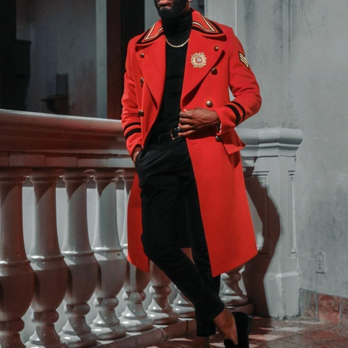 Zara men red - red, military