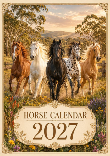 Horses 2027 calendar - calendar, wall
