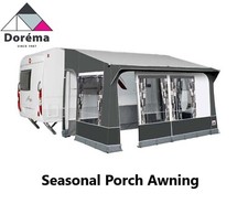 Dorema Quattro 430 Charcoal Seasonal Caravan Porch Awning 25mm Steel Frame 