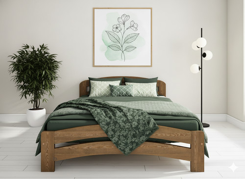 Solid wood bed frame - wood,