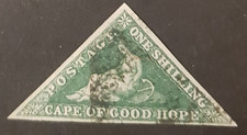 CAPE OF GOOD HOPE: 1859 1s Deep Dark Green (SG 8b) Triangle,  Fine Used