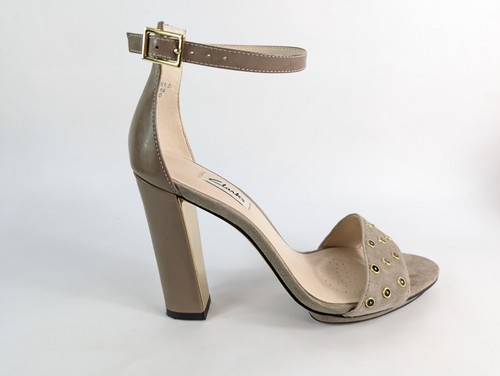 Clarks leather high heel - leather,