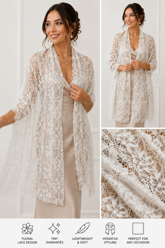 Lace bridal wedding shawl - lace,