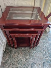 Nest Of Tables Mahogany Colour